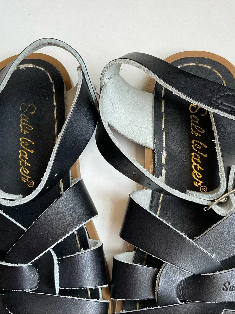 Black Salt Water Sandals